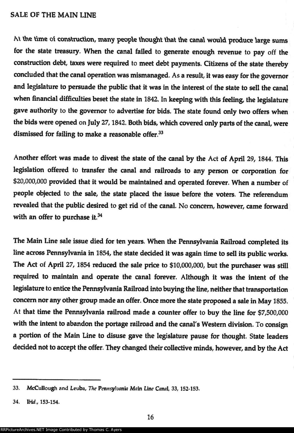 "Pennsylvania Main Line Canal," Page 16, 1993